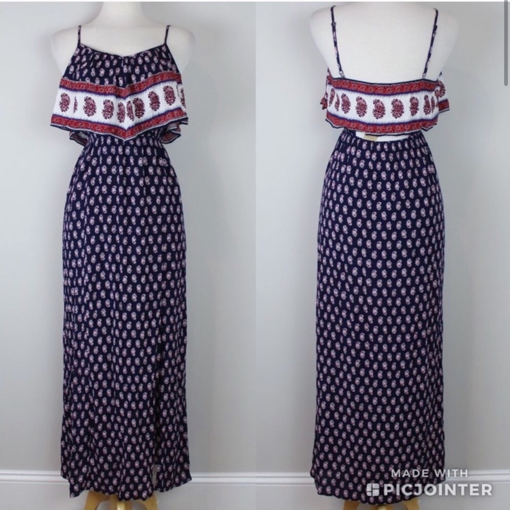 ❗️FINAL PRICE CLOSET CLOSING❗️ American Eagle Outfitters Boho Navy Maxi Dress